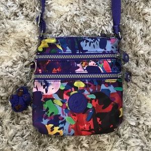 Kipling Keiko Blue Patterned Crossbody Bag